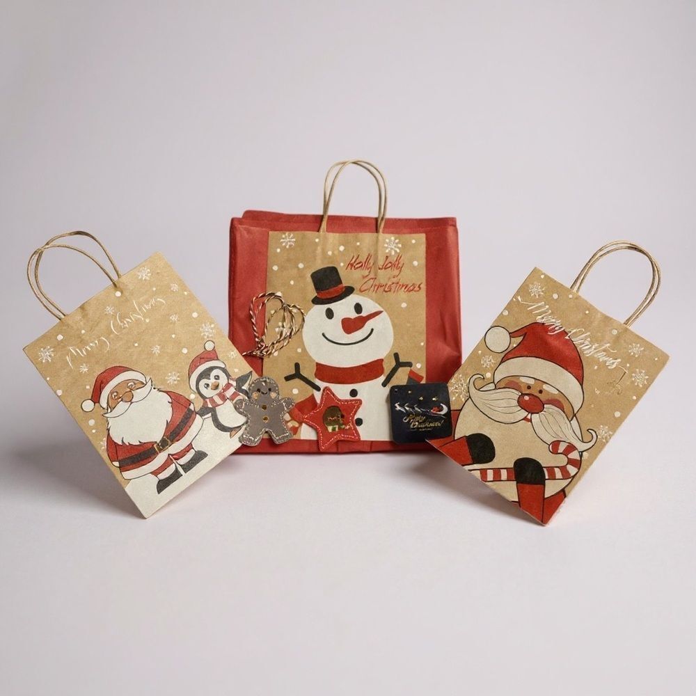W2. Festive Christmas Gift Bags Set